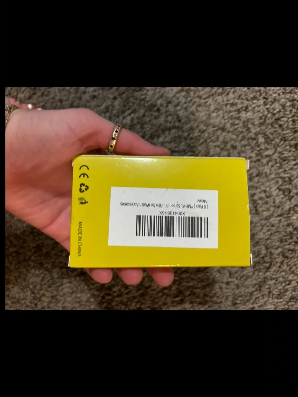 Yellow Screen Protector Packaging for Apple Watch